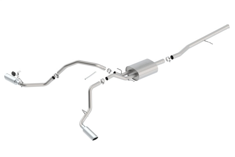 Borla 140545 14 Silv/Sierra C/B Exh S-Type 1500 5.3L V8 AT/MT 2&4WD Ext Cab Split Side Exit
