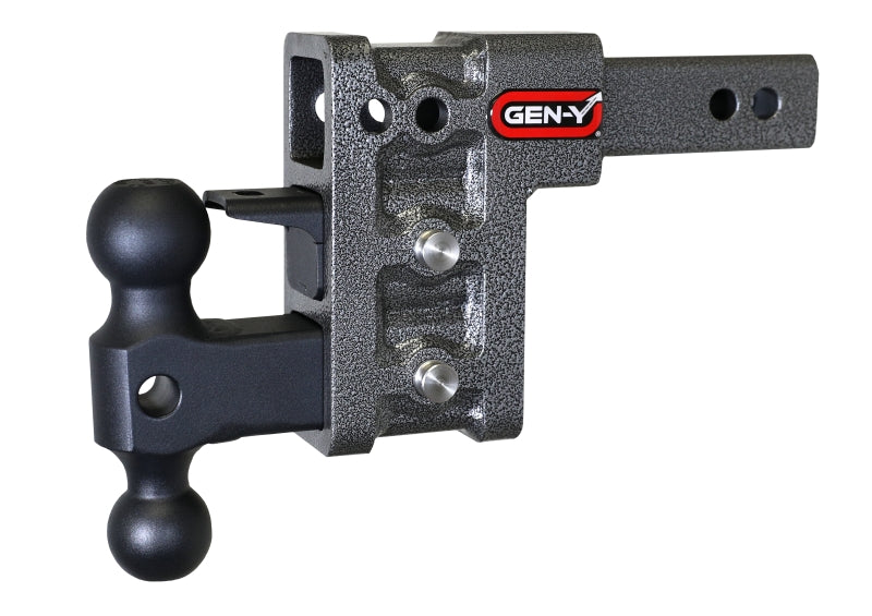 GEN-Y Hitch GH-323 Gen-Y Mega Duty 2in Shank 5in Drop 1.5K TW 10K Hitch w/GH-031 Dual-Ball/GH-032 Pintle Lock