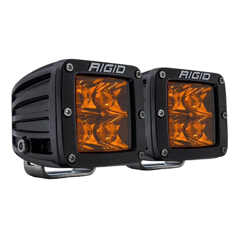 Rigid Industries 20252 D-Series Spot w/ Amber PRO Lens (Pair)