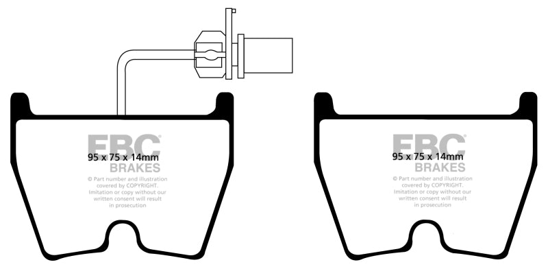 EBC DP51513/3NDX 2018+ Audi TT RS Quattro 2.5L Turbo Bluestuff Front Brake Pads