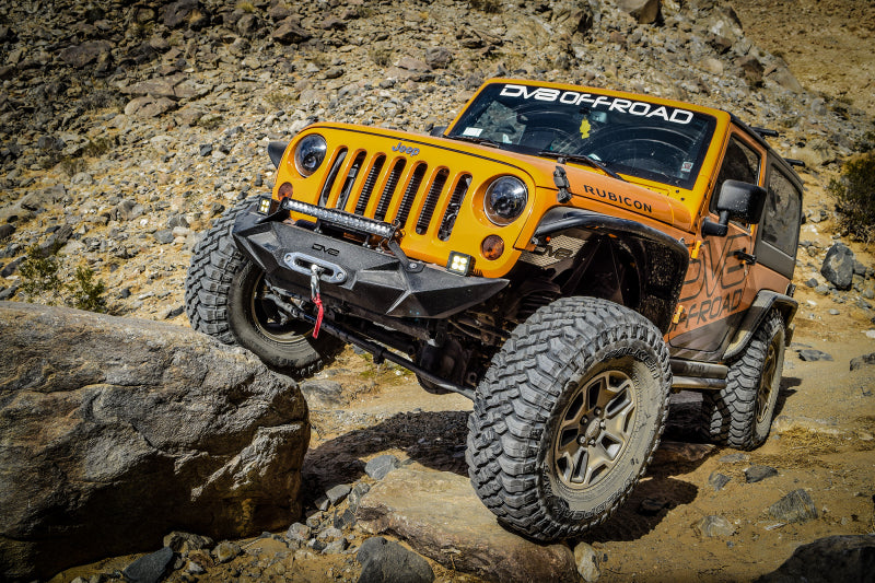 DV8 Offroad INFEND-01FB 07-18 Jeep Wrangler JK Front Aluminum Inner Fender - Black