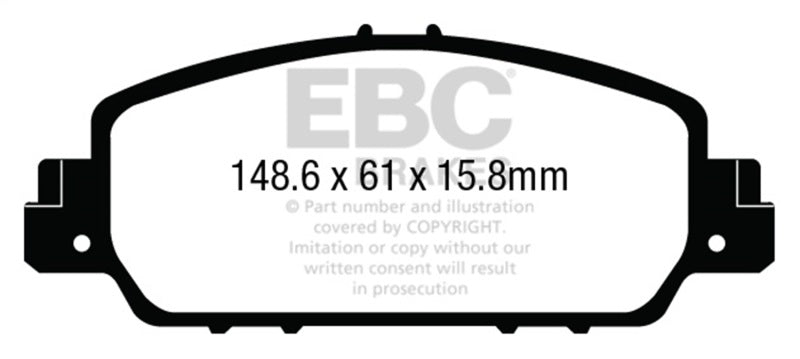EBC DP33014C 13-17 Honda Accord Coupe 2.4 EX Redstuff Front Brake Pads