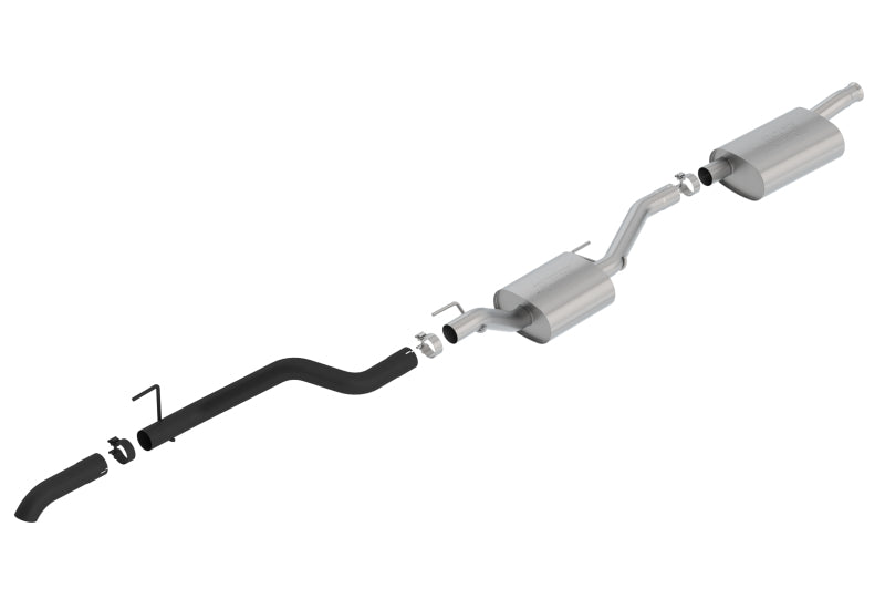 Borla 140808CB 2020 Jeep Gladiator JT 3.6L V6 AWD 2.75in Touring Climber Black Turndown Tip & Over-Axle