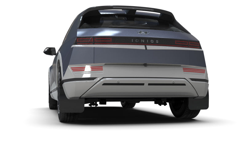 Rally Armor MF87-UR-BLK-PBL 22-24 Hyundai Ioniq 5 Black Mud Flap w/Light Blue Logo