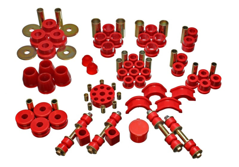 Energy Suspension 7.18102R 74-78 Nissan 260Z/280Z Red Hyper-Flex Master Bushing Set