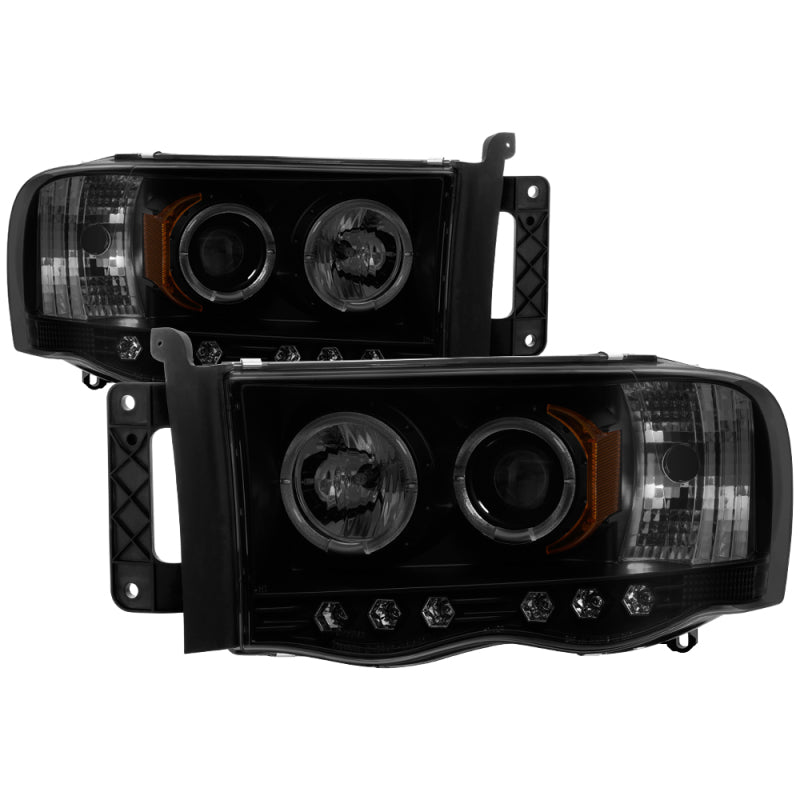 SPYDER 5078384 Spyder Dodge RAM 1500 02-05 03-05 Projector Headlights LED Halo LED Blk Smke PRO-YD-DR02-HL-BSM