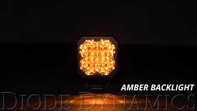 Diode Dynamics DD6443P Stage Series C1 LED Pod Sport - Yellow Wide Standard ABL (Pair)