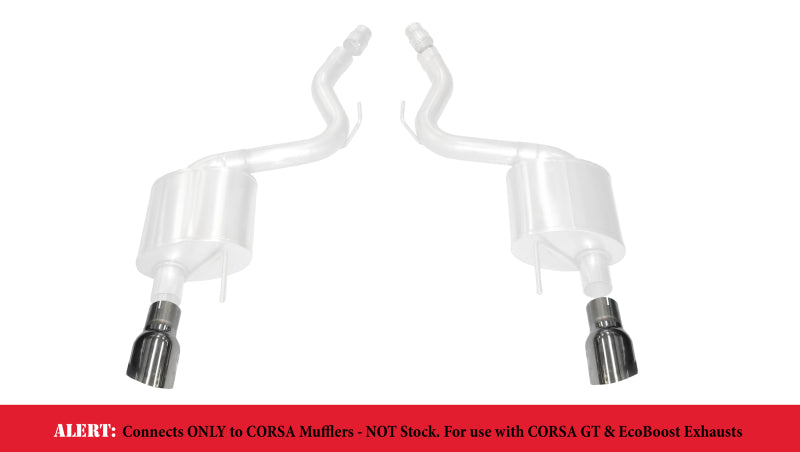CORSA Performance 14346 Corsa 2015-2017 Ford Mustang GT 3.0in Inlet / 4.5in Outlet Polished Tip Kit (For Corsa Exhaust Only)
