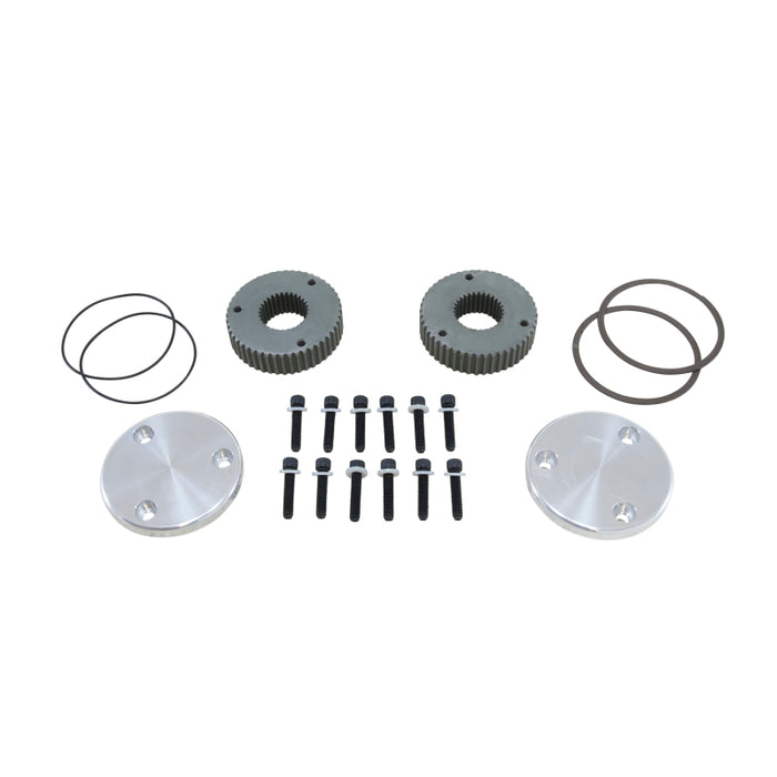 Yukon Gear & Axle YHC50003 Yukon Gear Hardcore Drive Flange Kit For Dana 60 / 30 Spline Outer Stubs. Yukon Engraved Caps