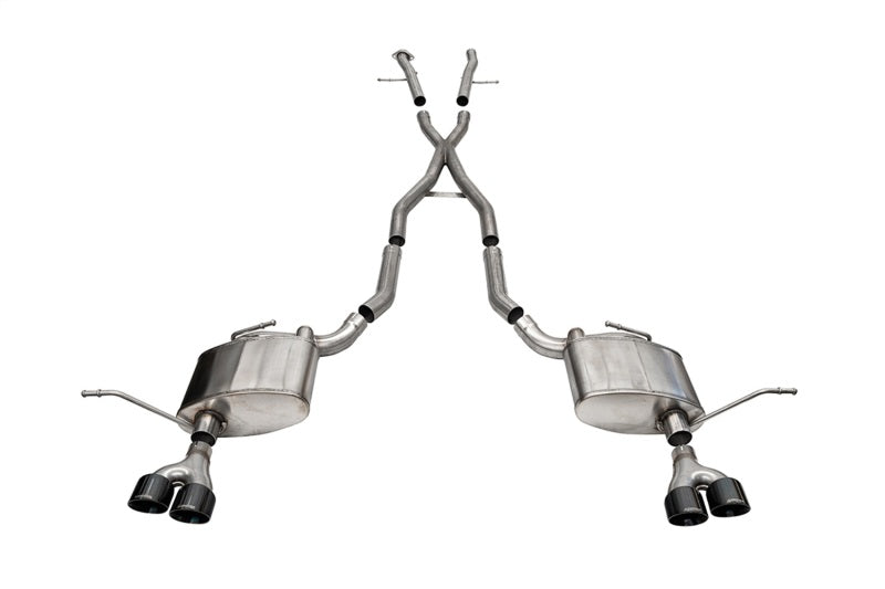 CORSA Performance 21188BLK Corsa 2014-2021 Jeep Grand Cherokee Xtreme 2.5in Cat-Back Dual Rear Exit w/Twin 4in Black PVD Tips