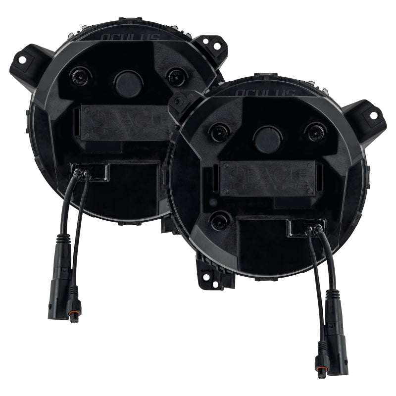ORACLE Lighting 5839-504-PSC Oracle Oculus BiLED Projector Headlights for Jeep JL/Gladiator JT Satin Silver 5500K SEE WARRANTY
