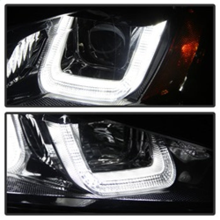 SPYDER 5080578 Spyder Volkswagen Golf VII 14-16 Projector Headlights DRL LED Blk Stripe Blk PRO-YD-VG15-BLK-DRL-BK