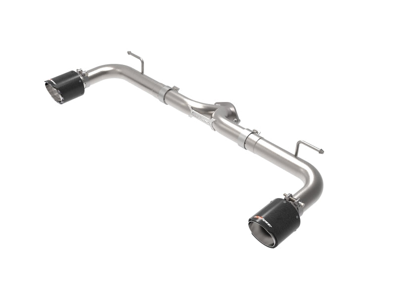 aFe 49-37014-C Takeda 2-1/2in 304 SS Axle-Back Exhaust w/ Carbon Fiber Tips 14-18 Mazda 3 L4 2.0L/2.5L