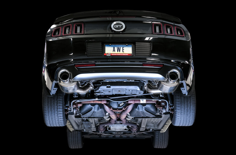 AWE Tuning 3015-32094 S197 Mustang GT Axle-back Exhaust - Touring Edition (Chrome Silver Tips)
