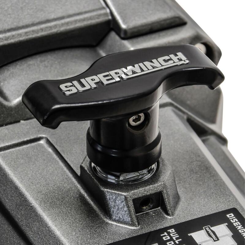 Superwinch 1712201 12000 LBS 12V DC 3/8in x 80ft Synthetic Rope SX 12000SR Winch - Graphite
