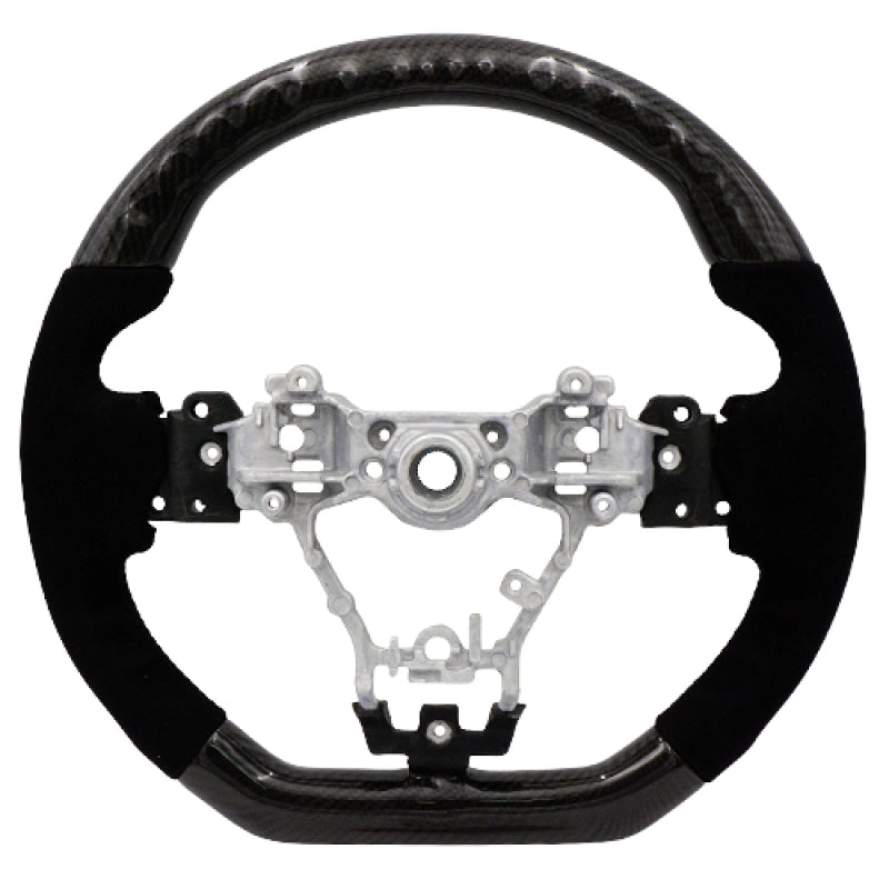 BLOX Racing BXSW-50010-B 15-21 Subaru Carbon/Alcantara Steering Wheel Black Stitching