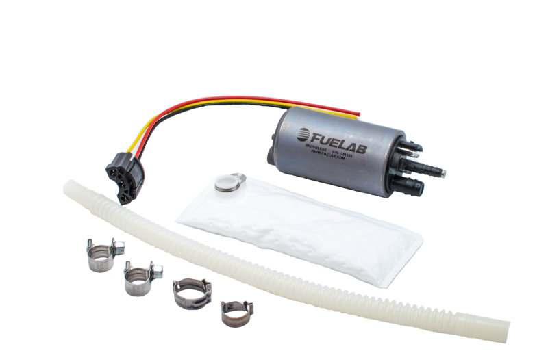 Fuelab 49614 496 In-Tank Brushless Fuel Pump w/9mm Barb & 6mm Barb Siphon - 500 LPH