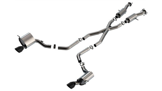 Borla 140632CB 15-21 Jeep Grand Cherokee SRT 6.4L V8 AWD S-Type Cat-Back Exhaust System - Black Tips T-304SS