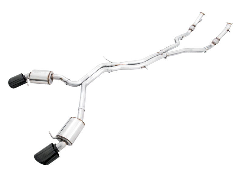 AWE Tuning 3015-33114 Audi B9 RS 5 Sportback Touring Edition Exhaust-Non Resonated- Diamond Black RS Style Tips