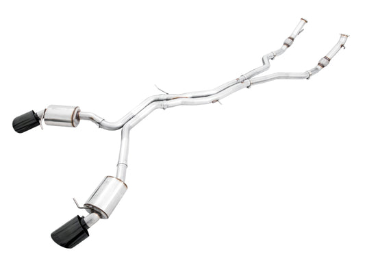 AWE Tuning 3015-33114 Audi B9 RS 5 Sportback Touring Edition Exhaust-Non Resonated- Diamond Black RS Style Tips