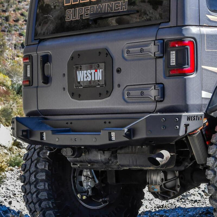 Westin 59-761205 18-25 Wrangler JL Spare Tire Delete Plate - Tex. Blk