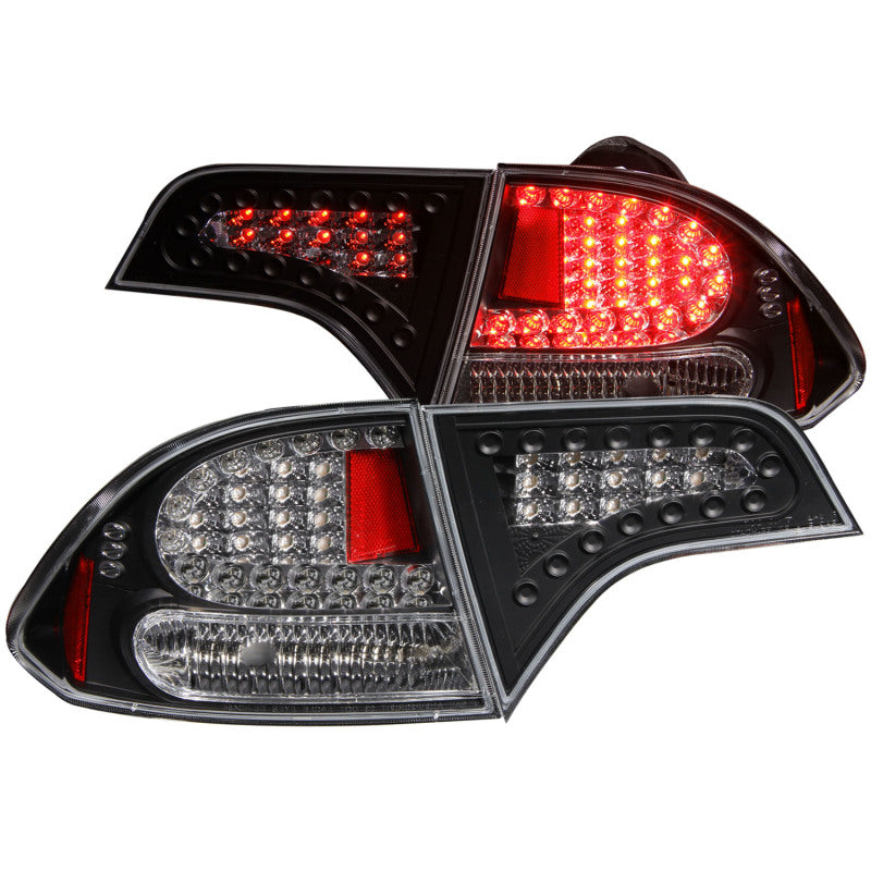 ANZO 321152 2006-2011 Honda Civic LED Taillights Black