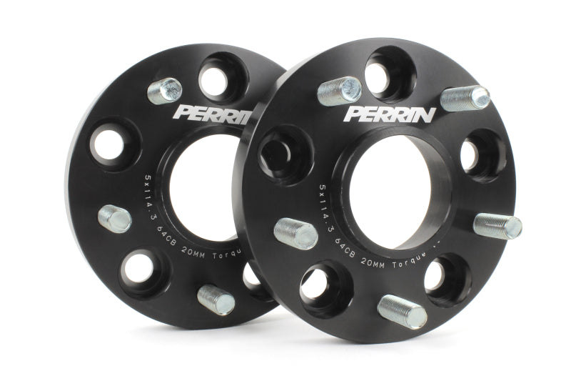 Perrin Performance PHP-WHL-020BK PERRIN 17-21 Honda Civic Si / 22-26 Acura Integra 64.1mm 5x114.3 Wheel Spacers 20mm - Pair