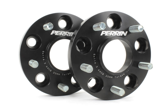 Perrin Performance PHP-WHL-020BK PERRIN 17-21 Honda Civic Si / 22-26 Acura Integra 64.1mm 5x114.3 Wheel Spacers 20mm - Pair