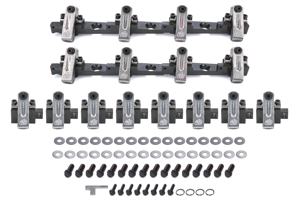 T And D Machine TDM3117-170/170 BBC Shaft Rocker System w/Brodix BB2+ Heads