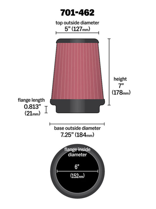 Airaid 701-462 AIR Universal Air Filter