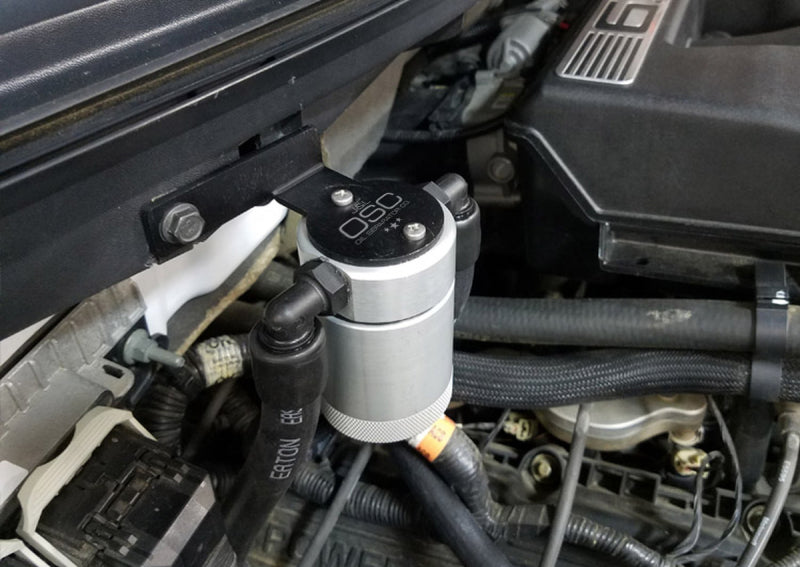 J&L 3036P-C 11-14 Ford F-150/Ford F-150 Raptor 6.2L Passenger Side Oil Separator 3.0 - Clear Anodized