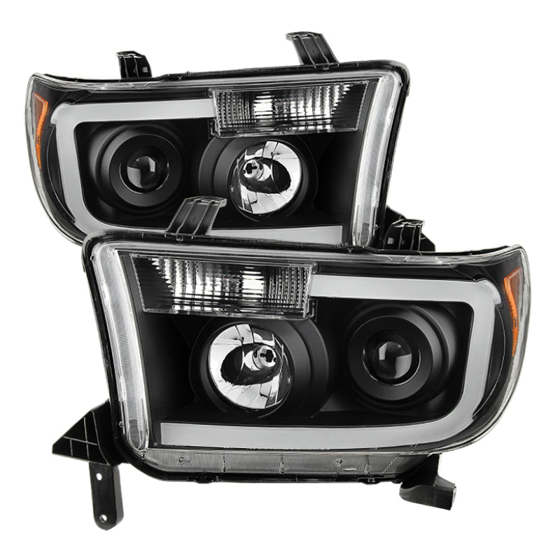 SPYDER 9027888 xTune Toyota Tundra 07-13 LED Light Bar Projector Headlights Black PRO-JH-TTU07-LED-BK