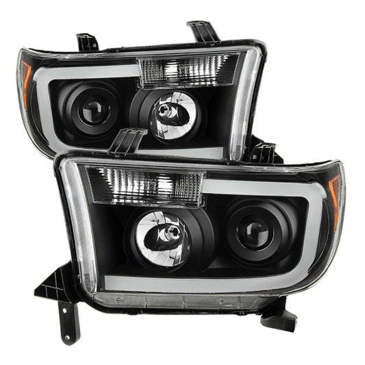 SPYDER 9027888 xTune Toyota Tundra 07-13 LED Light Bar Projector Headlights Black PRO-JH-TTU07-LED-BK