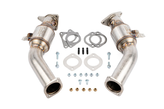 AMS AMS.53.05.0001-2 Performance VR30DDTT Street Lower Downpipes w/GESI Catalytic Converter