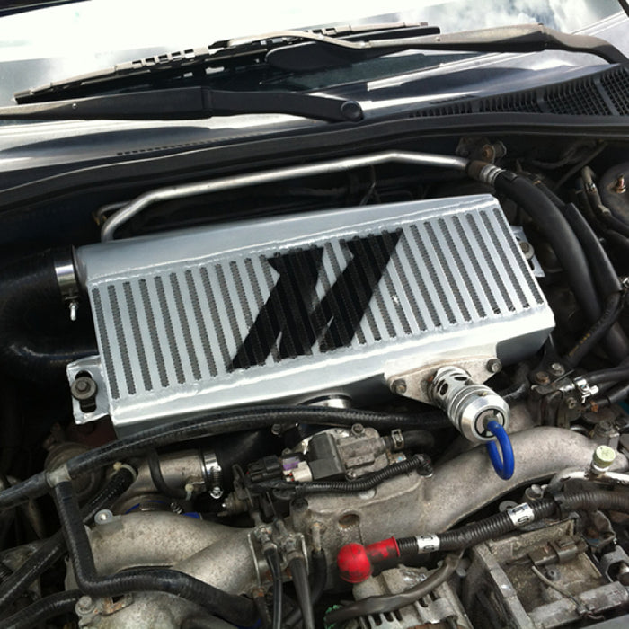 Mishimoto MMTMIC-WRX-01SLBK Subaru 02-07 WRX/04-07 STi Top-Mount Intercooler Kit - Silver/Black Hoses - Not For iRHD