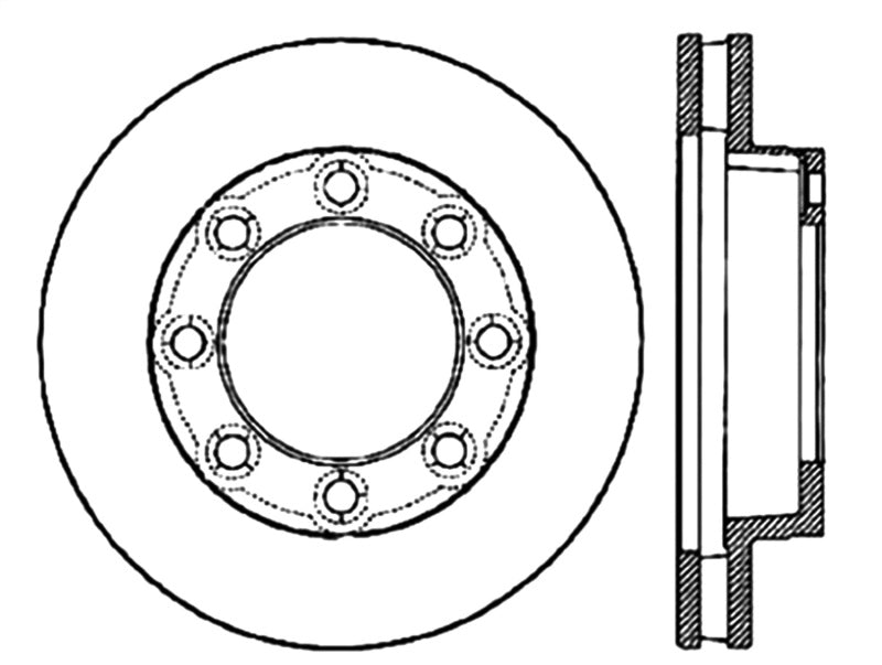 Stoptech 127.66003R StopTech Slotted & Drilled Sport Brake Rotor