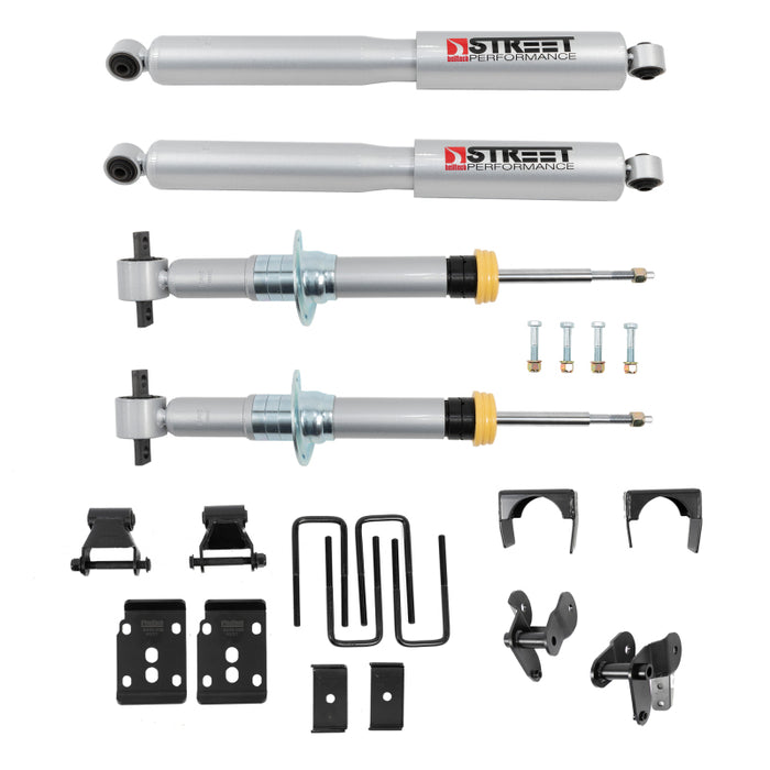 Belltech 1054SP 2021+ Ford F-150 4WD 1in to 3.5in Front 5.5in Rear Lowering Kit