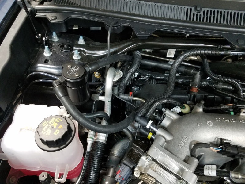 J&L 3035P-B 10-19 Ford Flex EcoBoost V6 Passenger Side Oil Separator 3.0 - Black Anodized