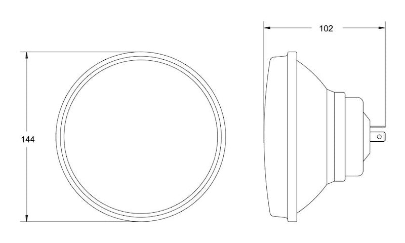 Hella 002850811 Vision Plus 5.75 inch Round High/Low Beam Conversion Headlamp Kit