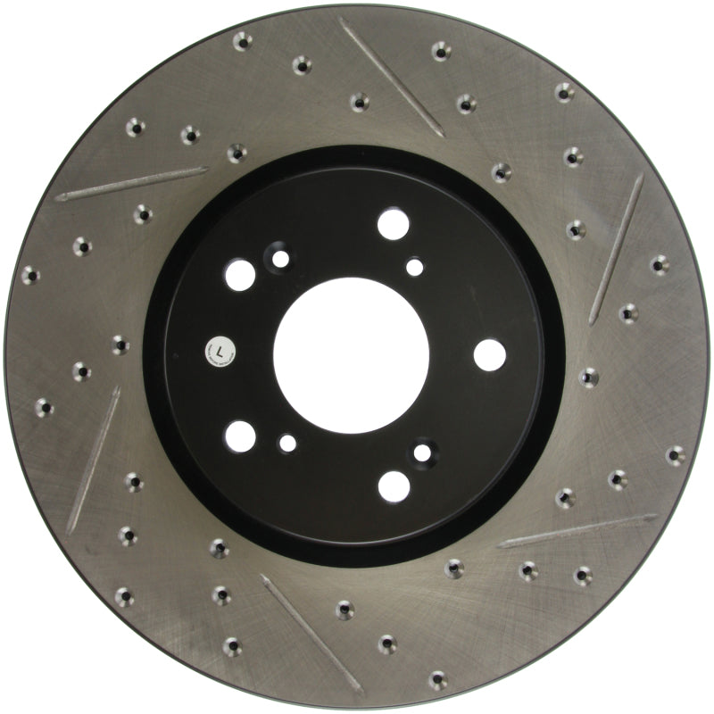 Stoptech 127.40062L StopTech 04-08 Acura TL (Brembo Caliber) SportStop Slotted &amp; Drilled Left Front Rotor