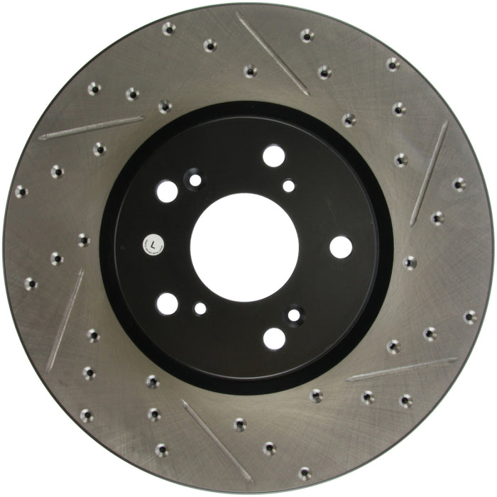 Stoptech 127.40062L StopTech 04-08 Acura TL (Brembo Caliber) SportStop Slotted & Drilled Left Front Rotor