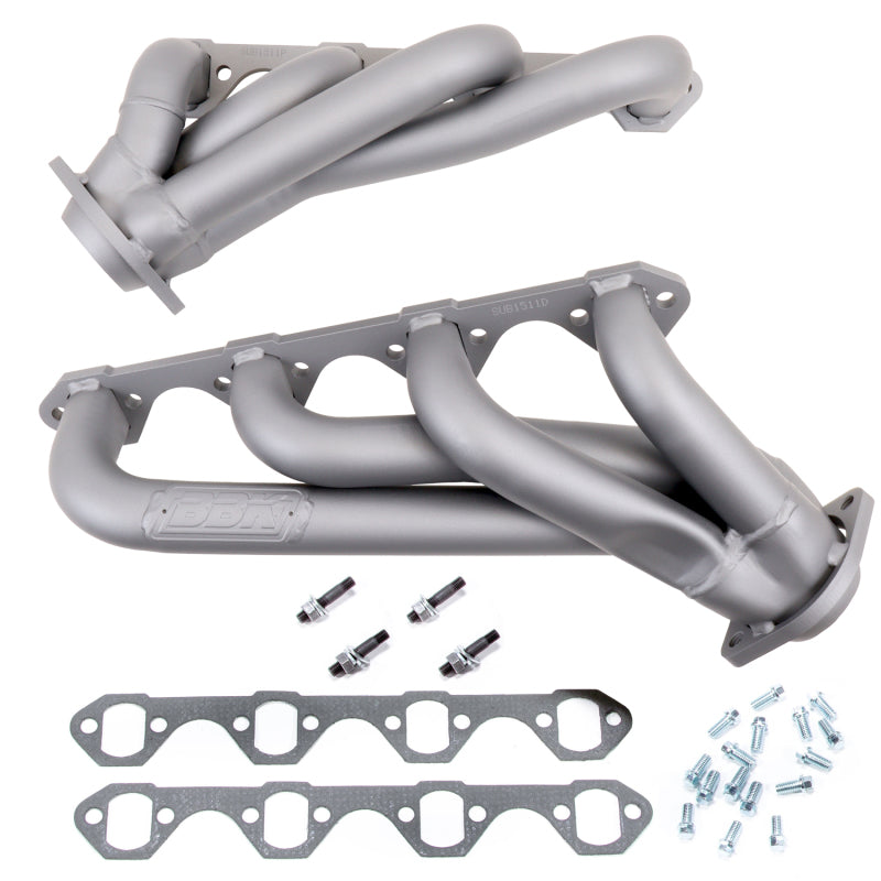 BBK 1511 79-93 Mustang 351 Swap Shorty Unequal Length Exhaust Headers - 1-5/8 Titanium Ceramic