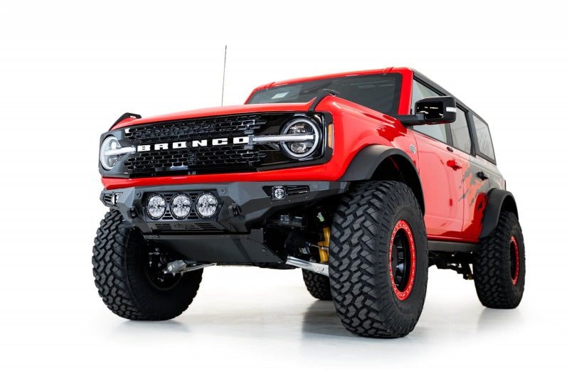 Addictive Desert Designs F230194130103 21-22 Ford Bronco Bomber Front Bumper (w/ 3 Rigid 360 Mounts)
