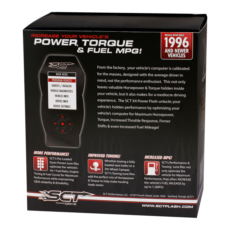 SCT Performance 7015PEO SCT Ford Cars & Trucks (Gas & Diesel) X4 Power Flash Programmer EO Certified