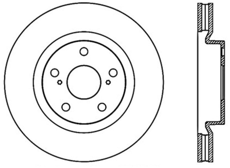 Stoptech 120.44146CRY 07 Lexus ES350 / 09 Pontiac Vibe / 09 Toyota Matrix Front CRYO-STOP Brake Rotor