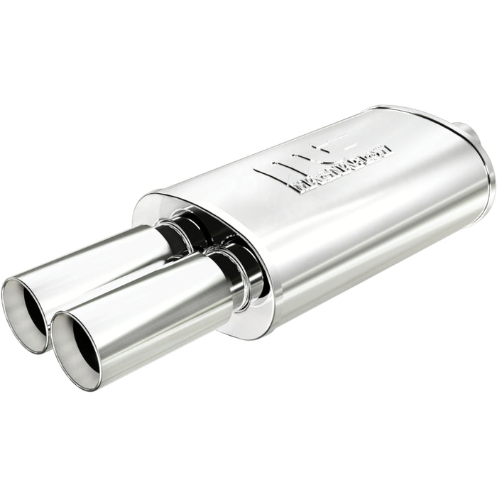 Magnaflow Perf Exhaust MAG14815 Stainless Muffler 2.25in In / Dual 3in Tips Out
