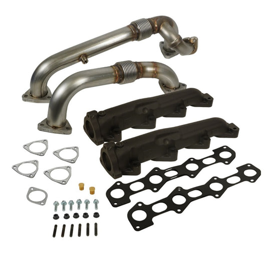BD Diesel 1041484 08-10 Ford F-250/F-350/F-450/F-550 Powerstroke 6.4L Up Pipes Kit w/Manifold Set