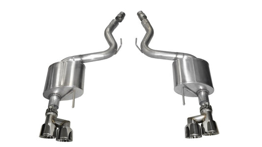 CORSA Performance 14334 Corsa 2015-2017 Ford Mustang GT 5.0 3in Axle Back Exhaust Polish Quad Tips (Sport)