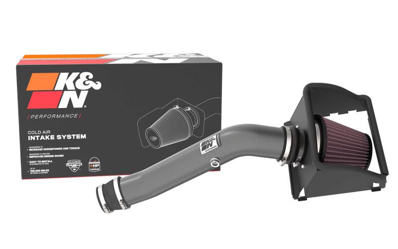 K&N Engineering 77-2619KC K&N 18-24 Ford F150 3.3L V6 Performance Air Intake System w/ Red Air Filter