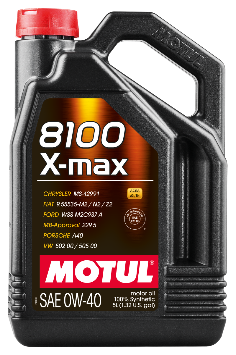 Motul 104533 5L Synthetic Engine Oil 8100 0W40 X-MAX - Porsche A40